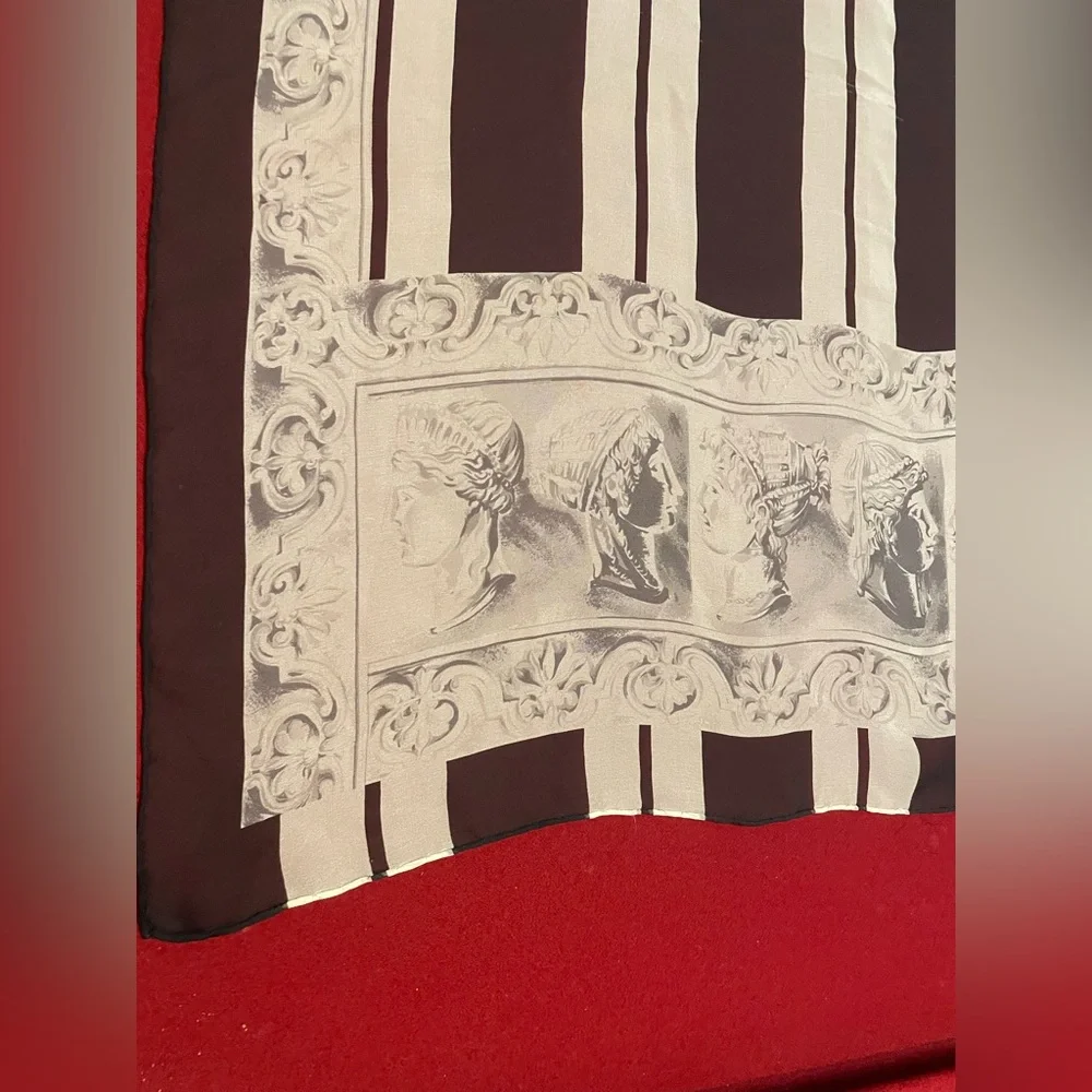 Rare Christian Dior silk chiffon scarf wrap Greek Roman